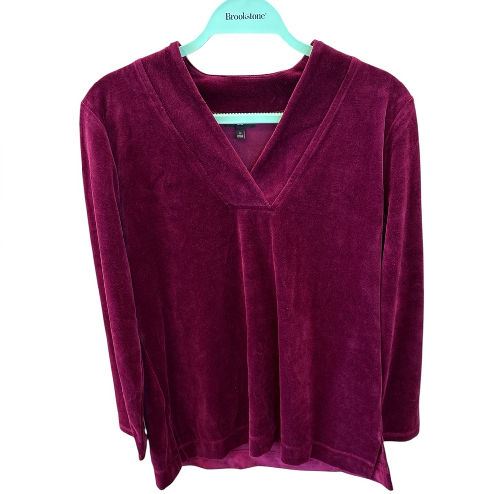 Talbots Rich Burgandy V-Neck Sweater Size PL